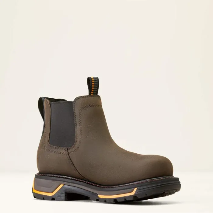 Work Boots Men Ariat Big Rig Chelsea Waterproof Work Boot Iron Coffee