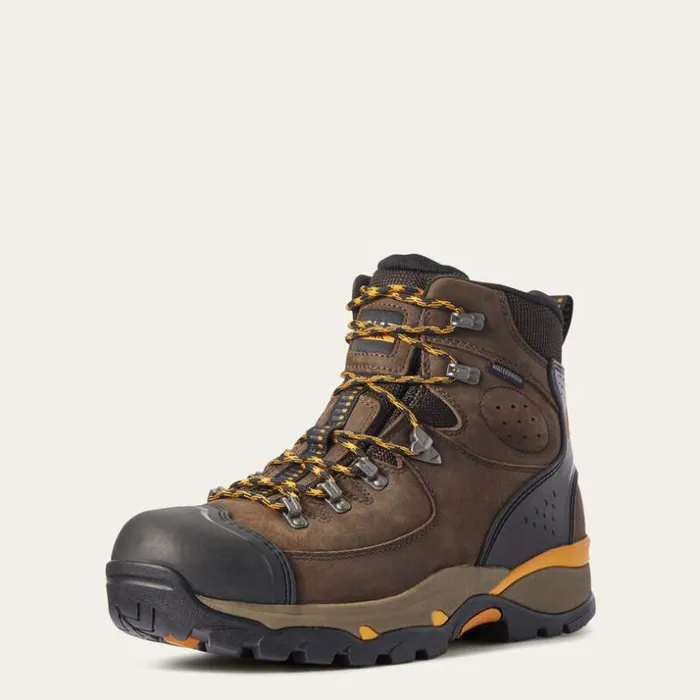 Work Boots Men Ariat Endeavor 6034 Waterproof Work Boot Chocolate Brown