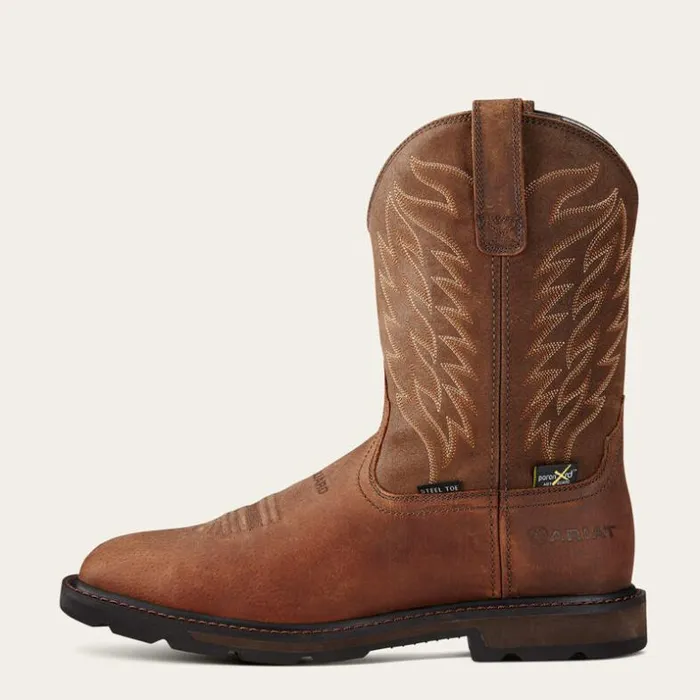 Work Boots Men Ariat Groundbreaker Wide Square Toe MetGuard MetGuard Steel Toe Work Boot Brown Work Boots Men Ariat Groundbreaker Wide Square Toe MetGuard MetGuard Steel Toe Work Boot Brown