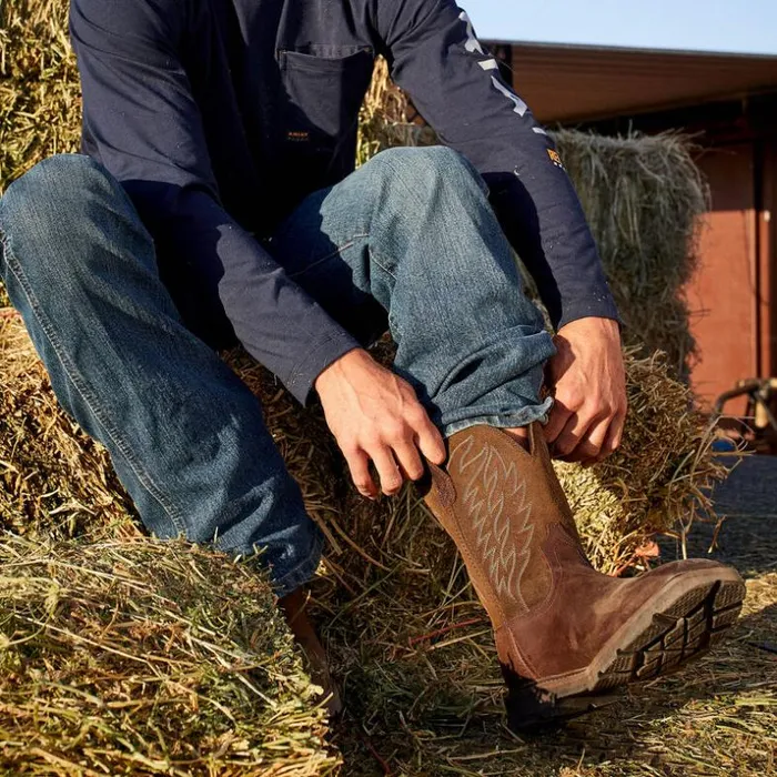 Work Boots Men Ariat Groundbreaker Work Boot Brown Work Boots Men Ariat Groundbreaker Work Boot Brown