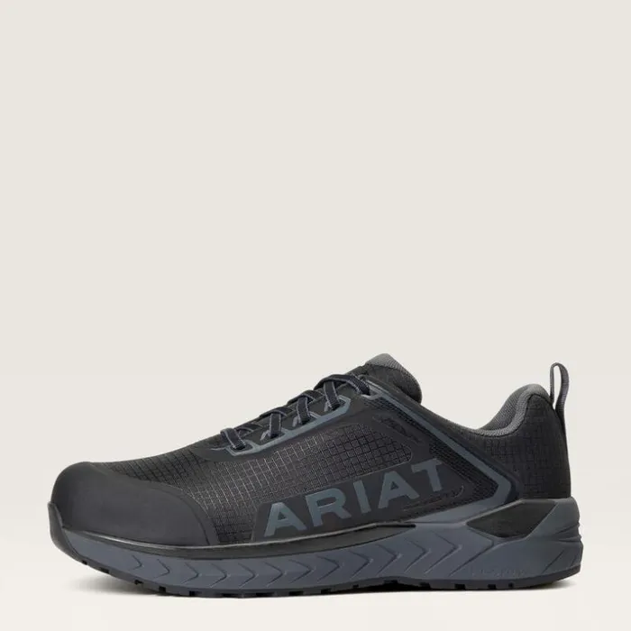 Work Boots Men Ariat Outpace Composite Toe Safety Shoe Black Work Boots Men Ariat Outpace Composite Toe Safety Shoe Black