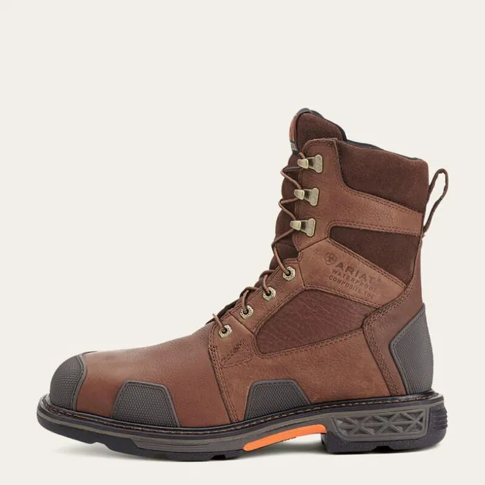 Work Boots Men Ariat OverDrive 8034 Wide Square Toe Waterproof Composite Toe Work Boot Chestnut Brown Work Boots Men Ariat OverDrive 8034 Wide Square Toe Waterproof Composite Toe Work Boot Chestnut Brown