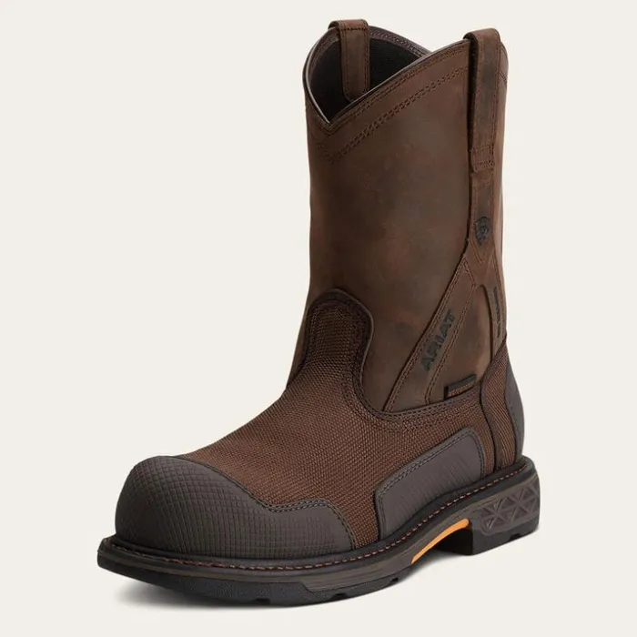 Work Boots Men Ariat OverDrive XTR Waterproof Composite Toe Work Boot Brown Woven Work Boots Men Ariat OverDrive XTR Waterproof Composite Toe Work Boot Brown Woven
