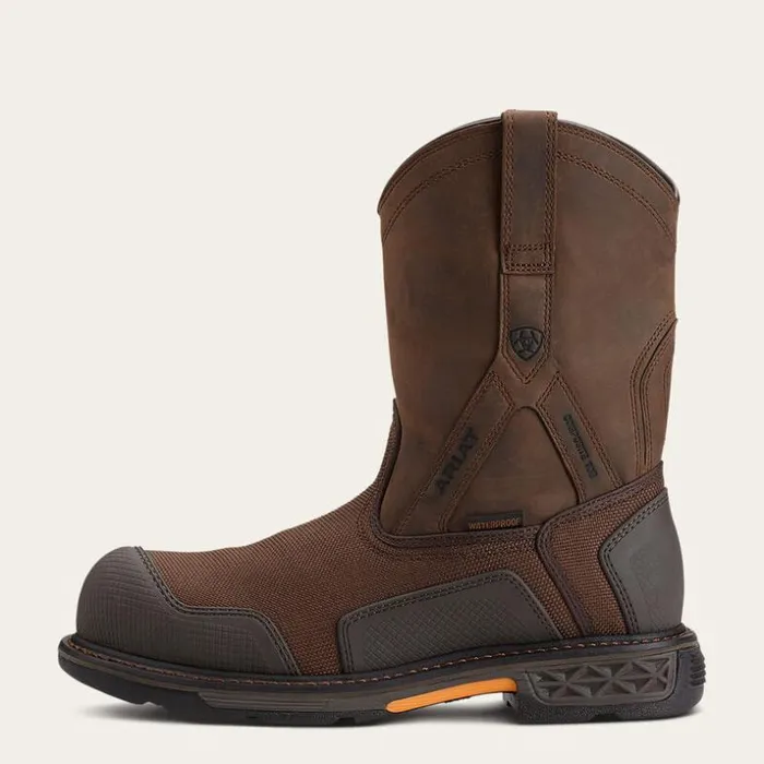 Work Boots Men Ariat OverDrive XTR Waterproof Composite Toe Work Boot Brown Woven Work Boots Men Ariat OverDrive XTR Waterproof Composite Toe Work Boot Brown Woven