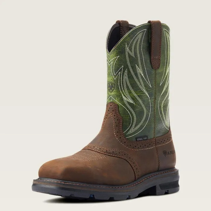 Work Boots Men Ariat Sierra Shock Shield Steel Toe Work Boot Dark Brown