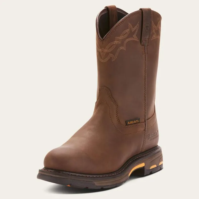 Work Boots Men Ariat WorkHog Waterproof Work Boot Oily Distressed Brown