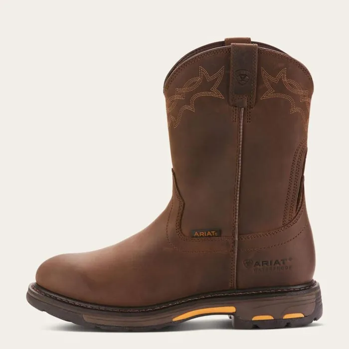 Work Boots Men Ariat WorkHog Waterproof Work Boot Oily Distressed Brown Work Boots Men Ariat WorkHog Waterproof Work Boot Oily Distressed Brown