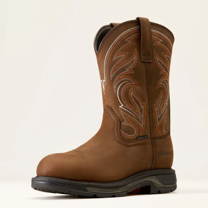 Work Boots Men Ariat WorkHog XT Carbon Toe Work Boot Distressed Brown