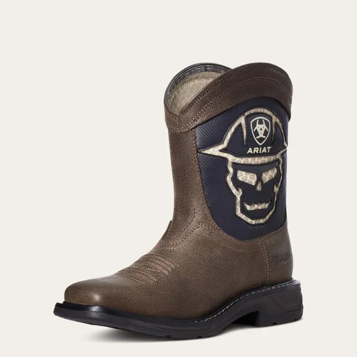 Work Boots MenKids Ariat Youth WorkHog XT VentTEK Bold Boot Iron Coffee