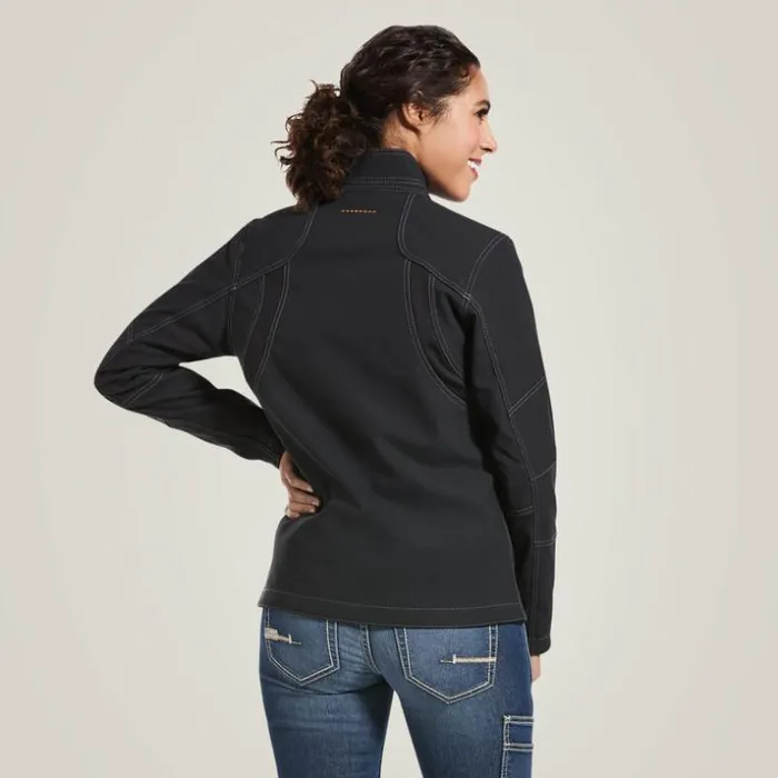 Workwear Women Ariat Rebar Stretch Canvas Softshell Jacket Black