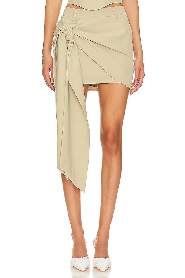 X Anja Dujakovi Lyra Skirt Sage Green Women Lovers and Friends Skirts