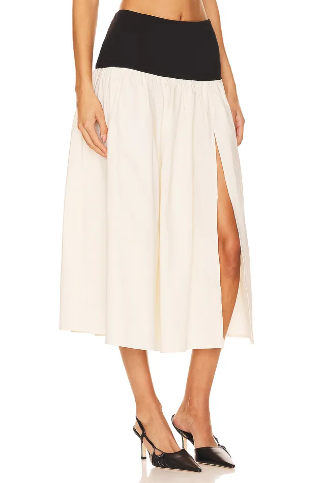 X Anja Dujakovi Mac Midi Skirt Black and Ivory Women Lovers and Friends Skirts X Anja Dujakovi Mac Midi Skirt Black and Ivory Women Lovers and Friends Skirts