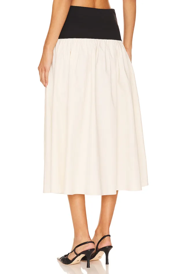 X Anja Dujakovi Mac Midi Skirt Black and Ivory Women Lovers and Friends Skirts X Anja Dujakovi Mac Midi Skirt Black and Ivory Women Lovers and Friends Skirts