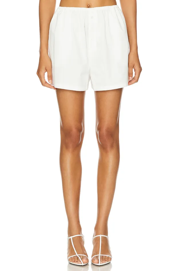 X Maggie Macdonald Mia Boxer Short White Women Lovers and Friends Shorts