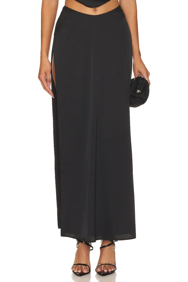 X Rachel Amlie Maxi Skirt Black Women Lovers and Friends Skirts